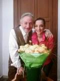 Leo Gullotta con una delle intervistatrici