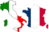 Bandiere italiana e frances