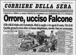 Prima pagina del Corriere della Sera