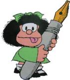 Mafalda con la penna