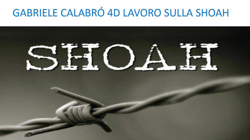 lavori sulla shoah