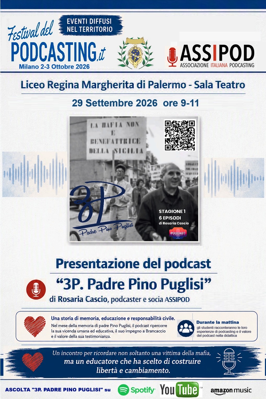 3P. Padre Pino Puglisi: podcast, memoria e legalità