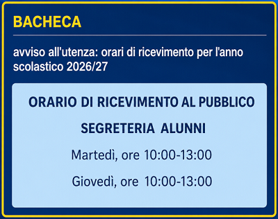 Ricevimento Segreteria